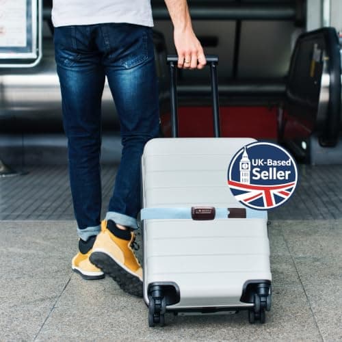 OW-Travel Lockable Luggage Straps for Suitcases with TSA Lock, Blue — view 2