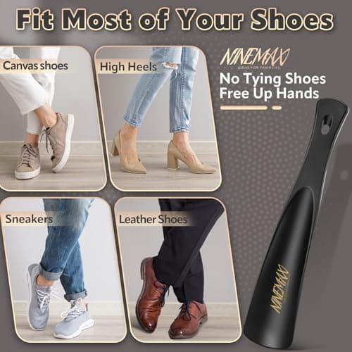 NINEMAX Small Shoe Horn Plastic,Travel Shoehorn for Men Women Kids(3Pc) — view 6