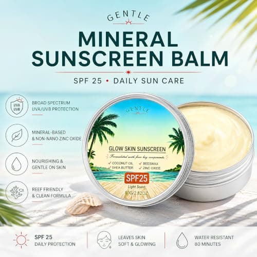 Natural Sunscreen SPF25 for Face & Body, Mineral Sunscreen SPF25, 80g — view 4