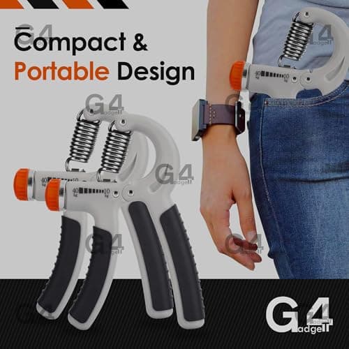 G4GADGET Hand Gripper 2 Pack – Adjustable 10-40kg Hand Exerciser Set for Grip, Wrist, and Finger Strength – Dual Resistance Forearm Trainer for Home, Office & Gym Fitness — view 5