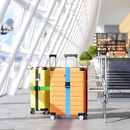Luggage Suitcase Straps Set, Travel Accessories Thickened Luggage Belt with Quick Release Buckle, Adjustable Black Travel Luggage Straps for Suitcase Baggage (Green, 4 PCS Set) — view 2