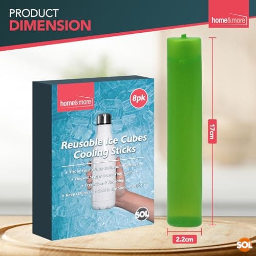 SOL 8pk Reusable Ice Cube Cooling Sticks - Freezable for Water Bottles — view 2