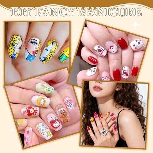12 Colours Nail Art Pens Set, 0.5mm Tip Water-Based Nail Art Markers — view 6