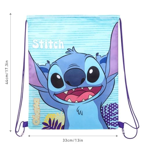 Disney Stitch Waterproof And Lightweight Drawstring Bag for Kids — view 2