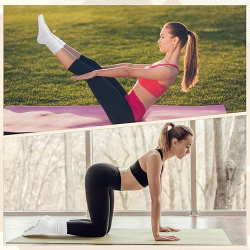 Zuimei 2 Pairs Pilates Grip Socks Women Non Slip Yoga Scrunch Socks — view 6