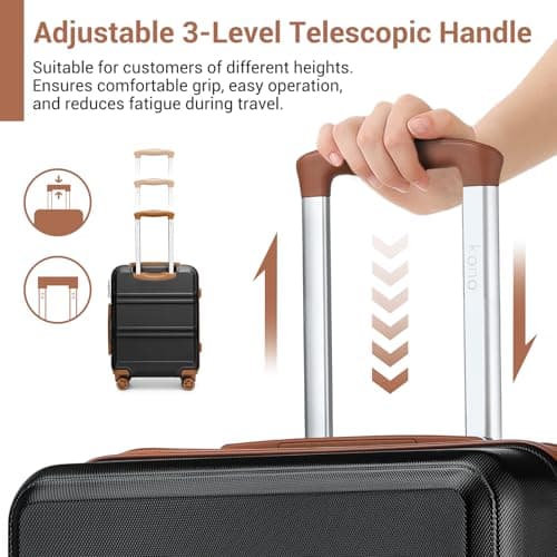 Kono Medium Suitcase with TSA Lock, Lightweight Hard Shell Checked Luggage — view 6