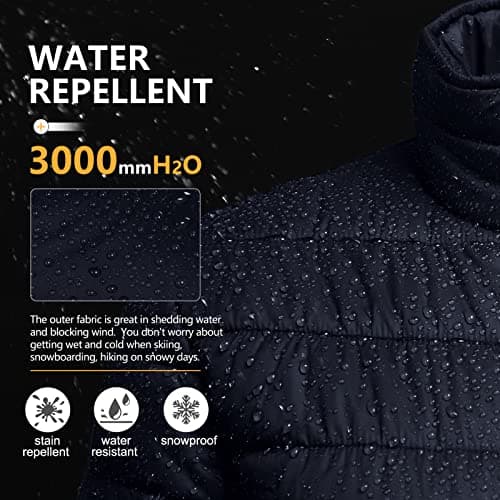 Outdoor Ventures Womens Winter Lightweight Jacket Warm Short Packable Puffer Jacket Transitional Padded Jacket Quilted Jacket for Ladies Lined for Hiking Travel, Deep Blue XL — view 3