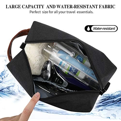 KK Water - Resistant Hanging Toiletry Travel Bag – Spacious Black Gym, Shaving, Make Up Bag for Men & Women — view 4