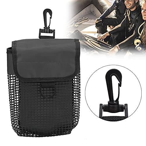 Tiiyee Scuba Diving Mesh Bag for Snorkel Equipment Gear, Outdoor Swimming Fish Pouch Sports Backpack with Hang Buckle Portable Underwater Lightweight Goods Storage Organizer for Gym Workout — view 5