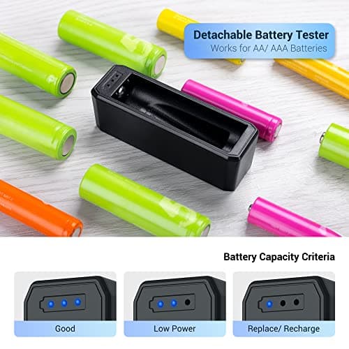 JJC 34 Slot AA AAA Battery Storage Case Water-Resistant Holder with Tester — view 3