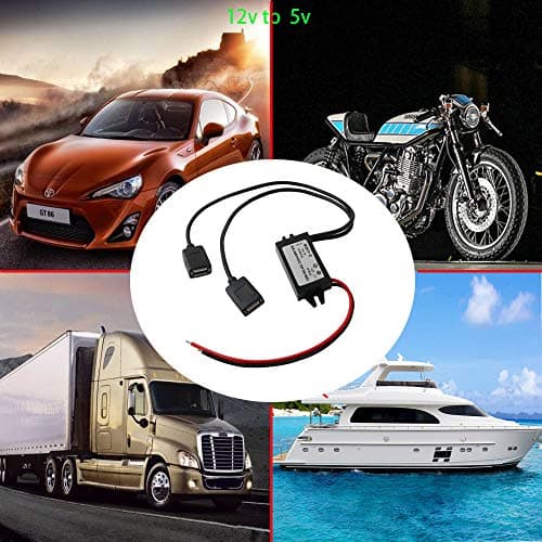 RUNCCI-YUN Car Power Converter DC 12V to 5V/ 3A Voltage Converter with Dual USB Adapter Connectors — view 6