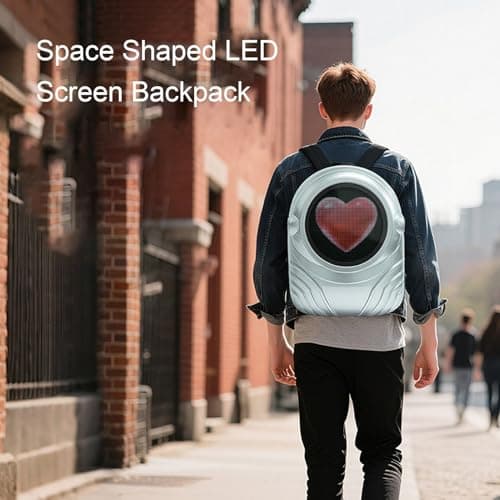 Aramox Programmable LED Backpack, Hardshell Design, App Controlled, Large Capacity, Ideal for Motorcycle Riding and Cycling — view 4