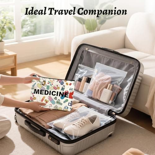Medication Bag | Medicine Bags for Travelling | Travel Medicine Bag for Men Women | Meds Pouches for Medication Pills in Home — view 5