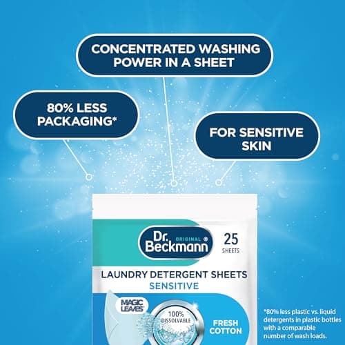 Dr. Beckmann Laundry Detergent Sheets, Sensitive, 25 Sheets — view 2