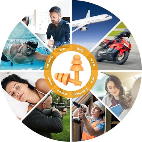 5 Pairs Ear Plugs for Sleep, Swimming Ear Plugs Adults, Ear Plugs for Swimming, Earplugs for Swimming, for Sleeping & Travel Aid(Random Color) — view 5