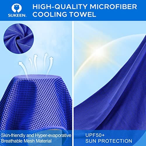 Sukeen [4 Pack Cooling Towel (40"x12"),Ice Towel,Soft Breathable Chilly Towel,Microfiber Towel for Yoga,Sport,Running,Gym,Workout,Camping,Fitness,Workout & More Activities — view 4
