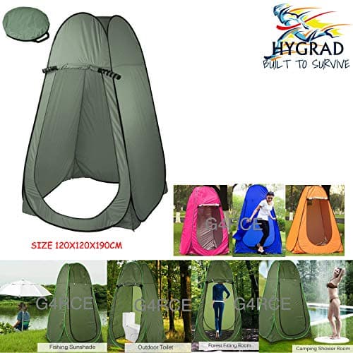 HYGRAD® Portable Instant POP Up Tent Camping Toilet Shower Changing Single Room Privacy Travel Tent With Bag (Green) — view 2