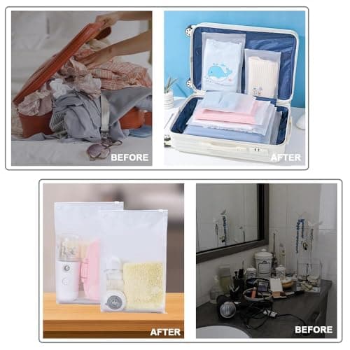 30 Pack Ziplock Bags for Clothes, Reusable Hospital Bag Organiser Pouches — view 3
