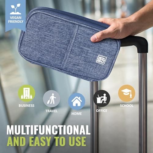 BOACAY Family Passport Holder, RFID Travel Wallet for Women & Men, Document Organiser, Holiday Essentials & Waterproof Cover for Tickets, Money, Cards — view 6