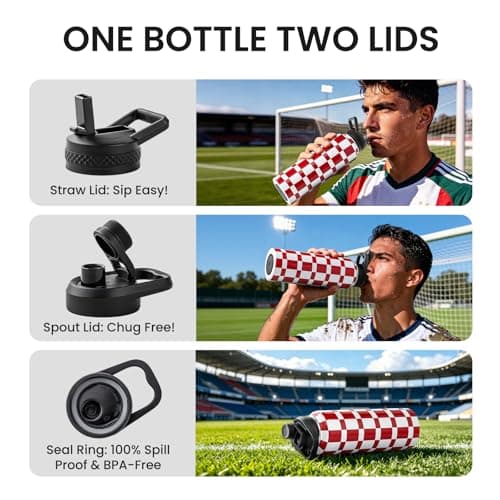 RAYMYLO 1.2L Insulated Water Bottle, Triple Wall Vacuum Stainless Steel — view 4