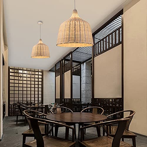 SXSHEYS Open Bamboo, E27 Single Head Lamp, Handmade Lampshade, Tea Room, Balcony, Living Decorative Lighting — view 2