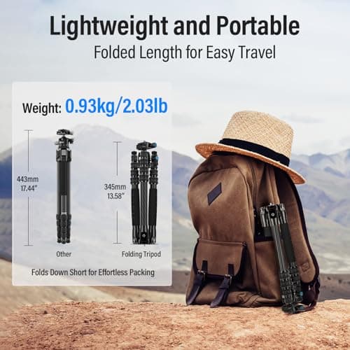 SIRUI Traveler 5CX Carbon Fibre Tripod for Camera with 360° Ball Head — view 2