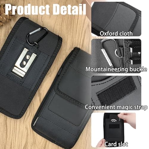 Heavy Duty Phone Holster with Belt Clip for 5.8-6.8 inch Smartphones — view 2