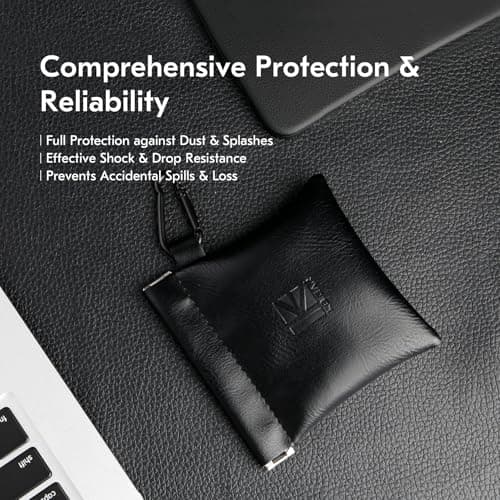 2Pcs KBEAR BP01 Plus Earphone case, Magnetic self closing, Headphone bag, IEM storage case, PU leather, travel Earphone Case for in ear monitors KZ ZS10 Pro, CCA CRA, Earbuds, IEMs Cable, Eartips — view 4