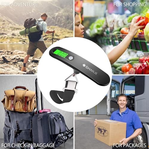 SHANJE Luggage Weight Scale for Suitcases 110 Lbs Black — view 6
