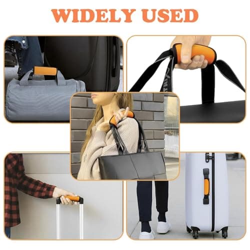 Luggage Handle Wrap 2 pcs Bright Orange Suitcase Handle Cover Luggage Tags — view 6