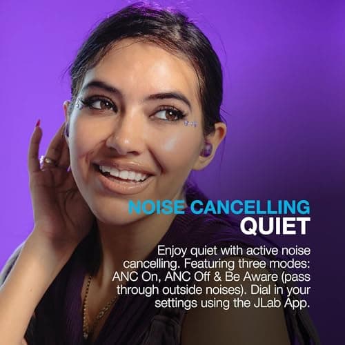 JLab Go Air Pop ANC Earbuds with Mic - Bluetooth, Purple — view 2