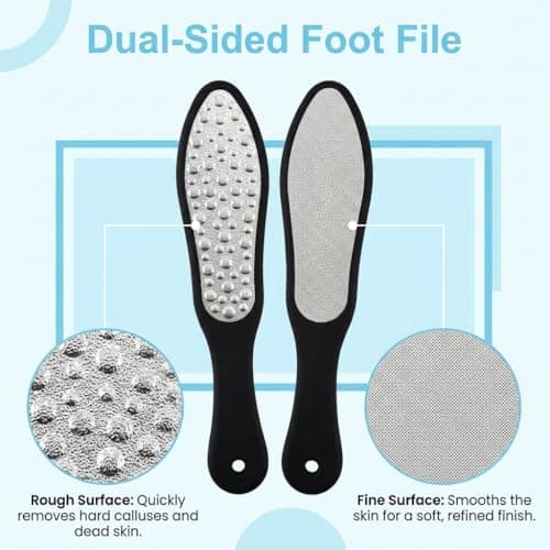 Double Sided Stainless Steel Foot File Callus Remover for Hard Dry Skin — view 3