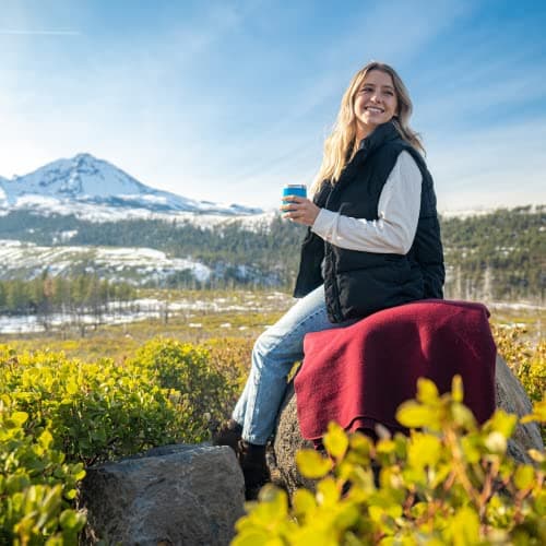 Arcturus Military Wool Blanket - 4.5 lbs, Warm, Heavy, Washable, Large 64" x 88" - Great for Camping, Outdoors, Survival & Emergency Kits (Wine) — view 5