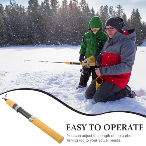 Ciieeo Portable Telescopic Fishing Rod 55Cm Mini Retractable Winter Angling Pole Lightweight Outdoor Fishing Accessory for Travel — view 4