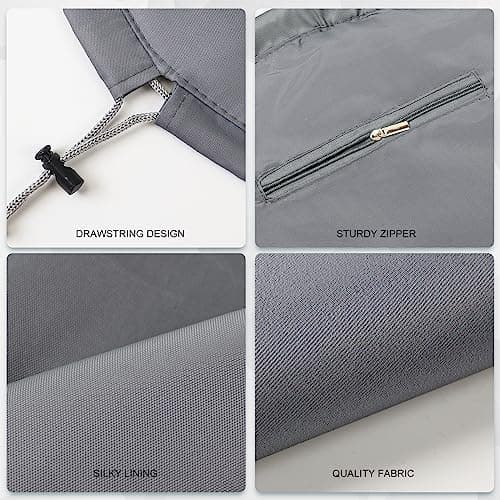 Vavabox Lazy Drawstring Makeup Bag, Flat Lay Cosmetic Bags (Grey) — view 3