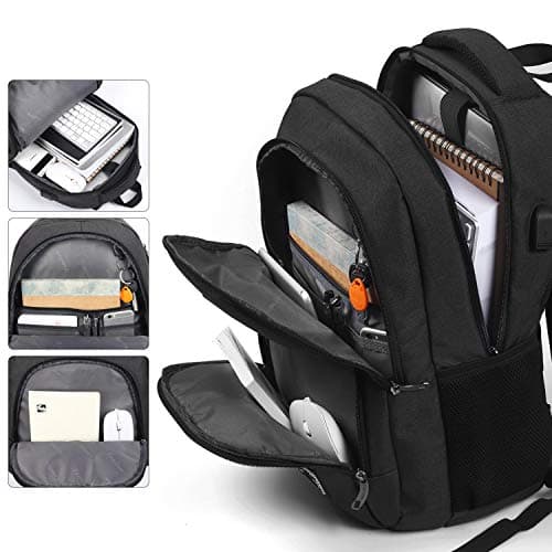 YAMTION School Backpack,Unisex College Backpack Laptop Bookbag Teens Computer Backpack for High School University Work Office — view 3