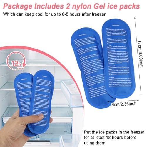 SENLINLIN Insulin Pen Case, Portable Insulin Cooler Travel Case with 2 Nylon Ice Packs and 1 Mini Thermomete, Diabetic Supplies Insulin Pen Case, Medicine Cooler for Travel Insulin Case Diabetic Bag — view 5