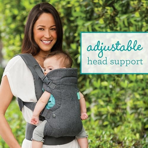 Infantino Flip Advanced 4-in-1 Baby Carrier - Ergonomic, Convertible, Face-in and Face-Out Front and Back Baby Carrier for Newborn to Toddler 3,6-14,5kg, Grey — view 4