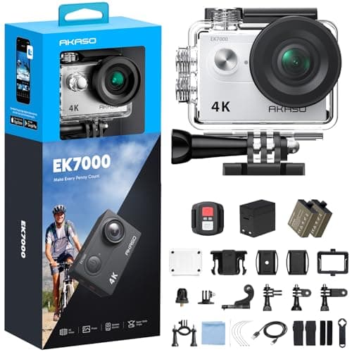 AKASO EK7000 Action Camera 4K30FPS 20MP Ultra HD Underwater Camera - Silver