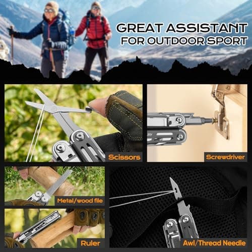 BIBURY Multitools, BI2038C Titanium Plating Multi Tool Foldable Pliers — view 5