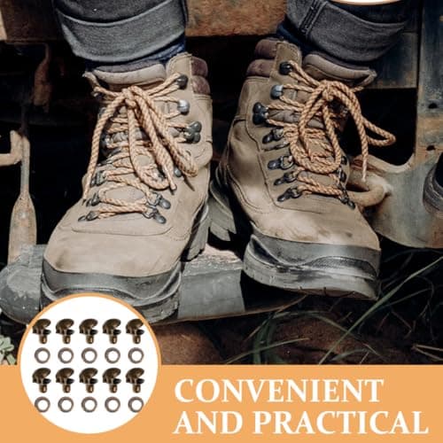 IDEANATEGRATE 10 pack Boot Lace Buckles Shoelace Connectors for Hiking Camping Mountaineering and Fishing Light Weight Shoe Repair Accessories for Diy Handicraft and Outdoor Boots — view 3