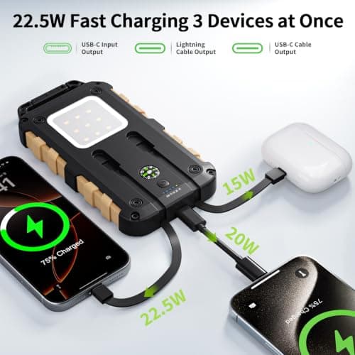 WOWMVP Solar Power Bank 26800mAh 22.5W Fast Charging Portable Charger — view 2