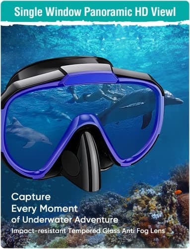 Lealinga Snorkel Set Adult Kid Panoramic View Snorkel Mask with Travel Bag — view 4