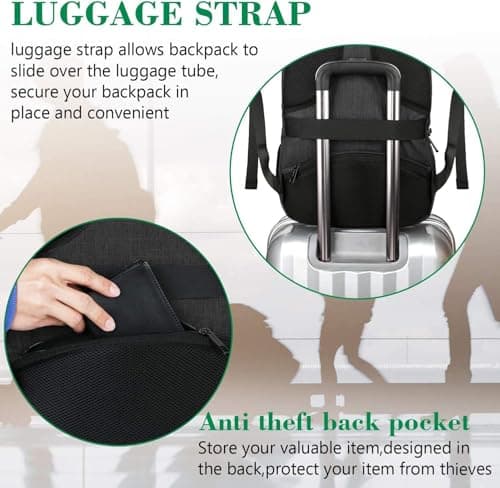 MATEIN Travel Laptop Backpack, Work Bag Laptop Bag, Rucksack for Men Work — view 4