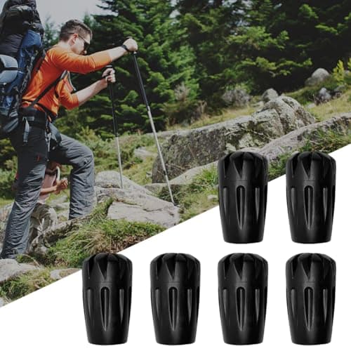 6 Pack Heavy Duty Rubber Tips & Ferrules for Trekking Poles — view 3