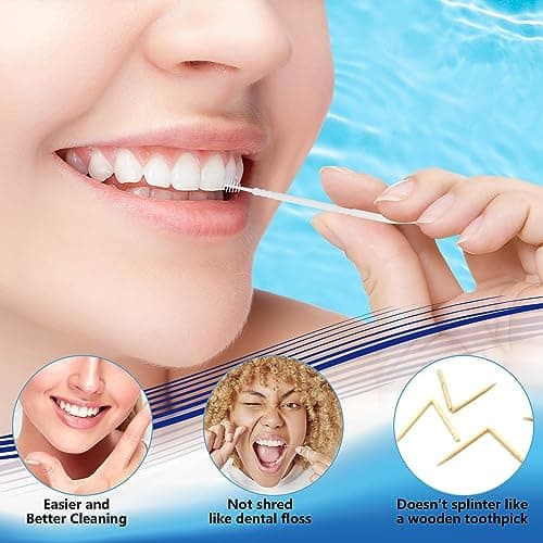 DanTicy Brushpicks Interdental Toothpicks,Soft Bristle Dental Floss Picks Toothpicks,Helps Removes Plaque and Debris Between Your Teeth 600PCS (Pack of 5) Mixed Flavors — view 6