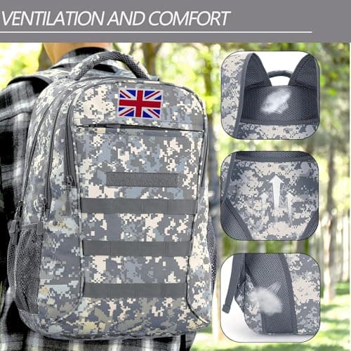 gulimirror Camo Backpack for Boys School Kids Military Tactical Rucksack — view 6