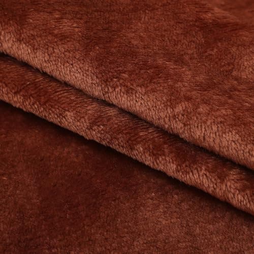 GATHINESS Warm Coral Fleece Throw Blanket for Travel and Shawl Use Coffee — view 4