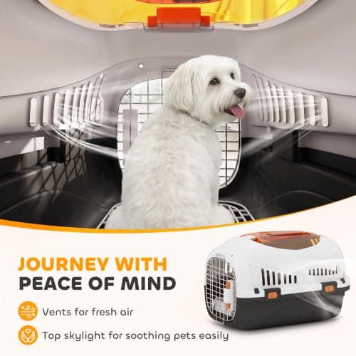 PawHut Plastic Cat Carrier Top Load for Small Pets 49 x 32 x 31 cm Black — view 6
