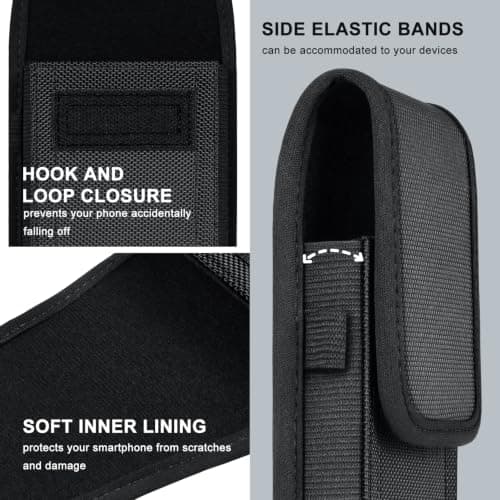 ykooe Mobile Pouch Phone Holster for iPhone 17Air 17 16 15 14 13 12 11 Pro Max XS Max XR 8 7 6 Plus, Samsung Galaxy, Google Pixel, (XL) — view 4
